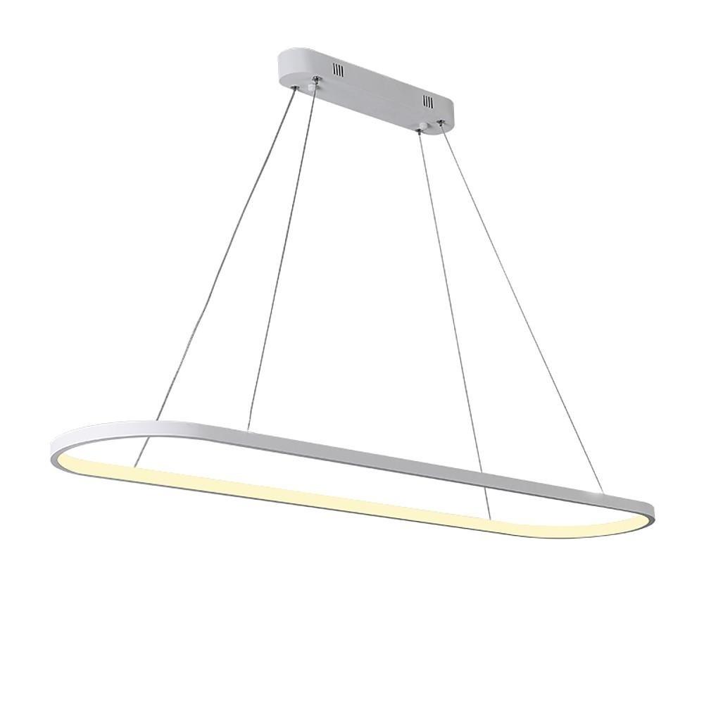 Rounded Rectangle Led Rounded Rectangular Aluminum LED Chandelier Ceiling Light – Lumulox Studios
