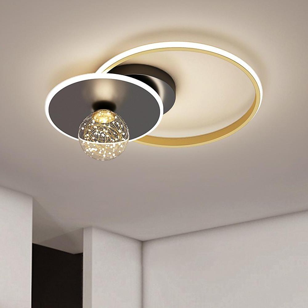 Circles Globe LED Modern Ceiling Light – Flush Mount for Bedroom