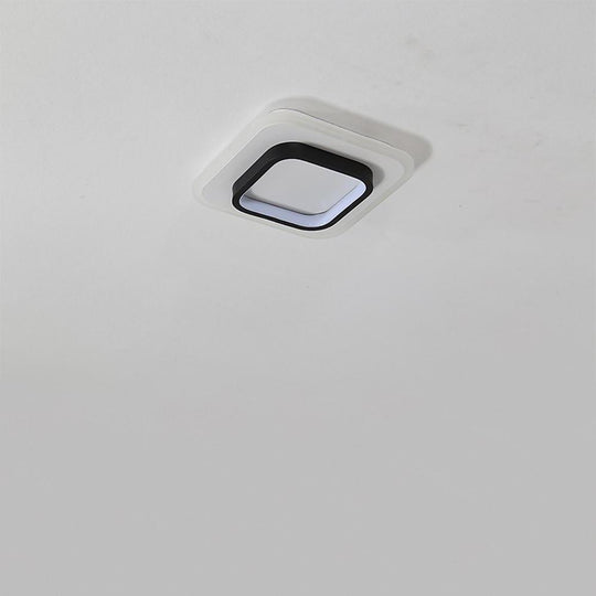 Double Square Shaped Flush Mount LED Ceiling Light for Kitchen Sink