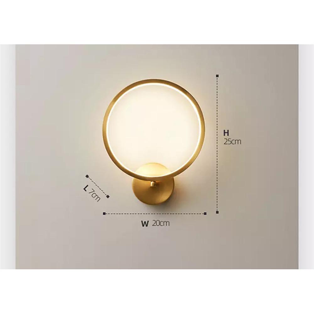 Three-Light Modern Copper LED Flush Mount Ceiling Light