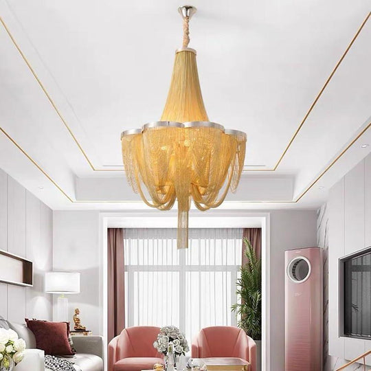 Silver 6-Light Electroplated Metal Modern Chandelier – Kitchen &amp; Dining