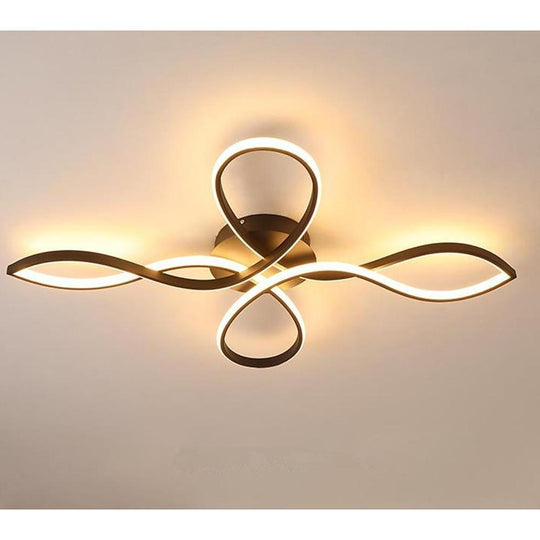 Wave Flower Shaped Dimmable LED Flush Mount Ceiling Light