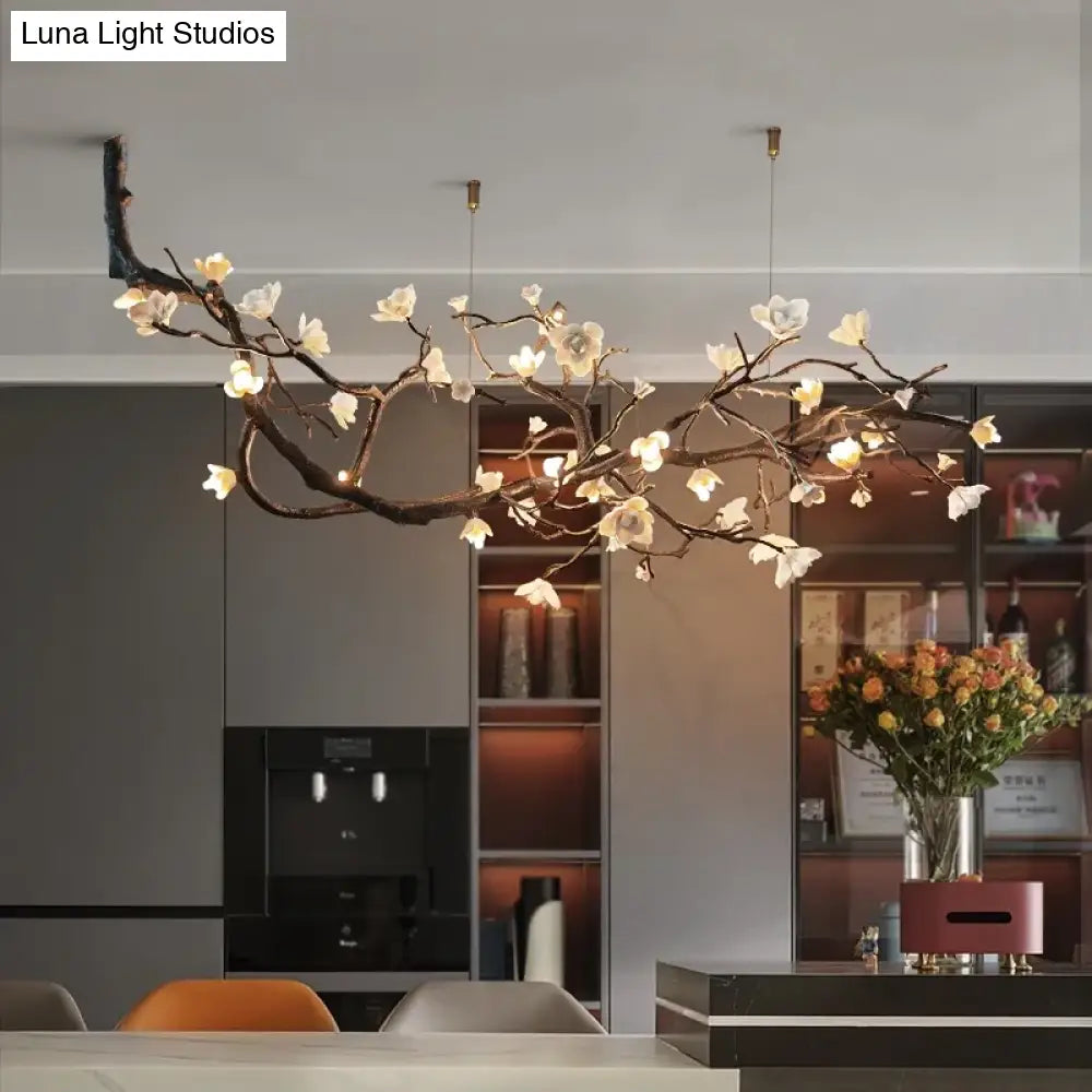 Nordic Ceramic &amp; Copper Branch Chandelier – Modern Luxury Lighting