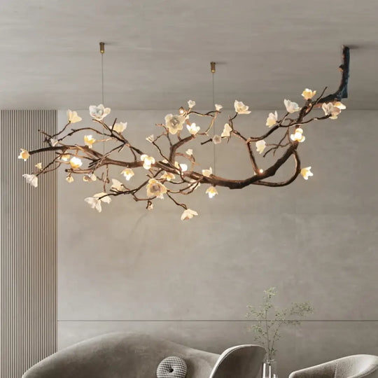 Nordic Ceramic &amp; Copper Branch Chandelier – Modern Luxury Lighting