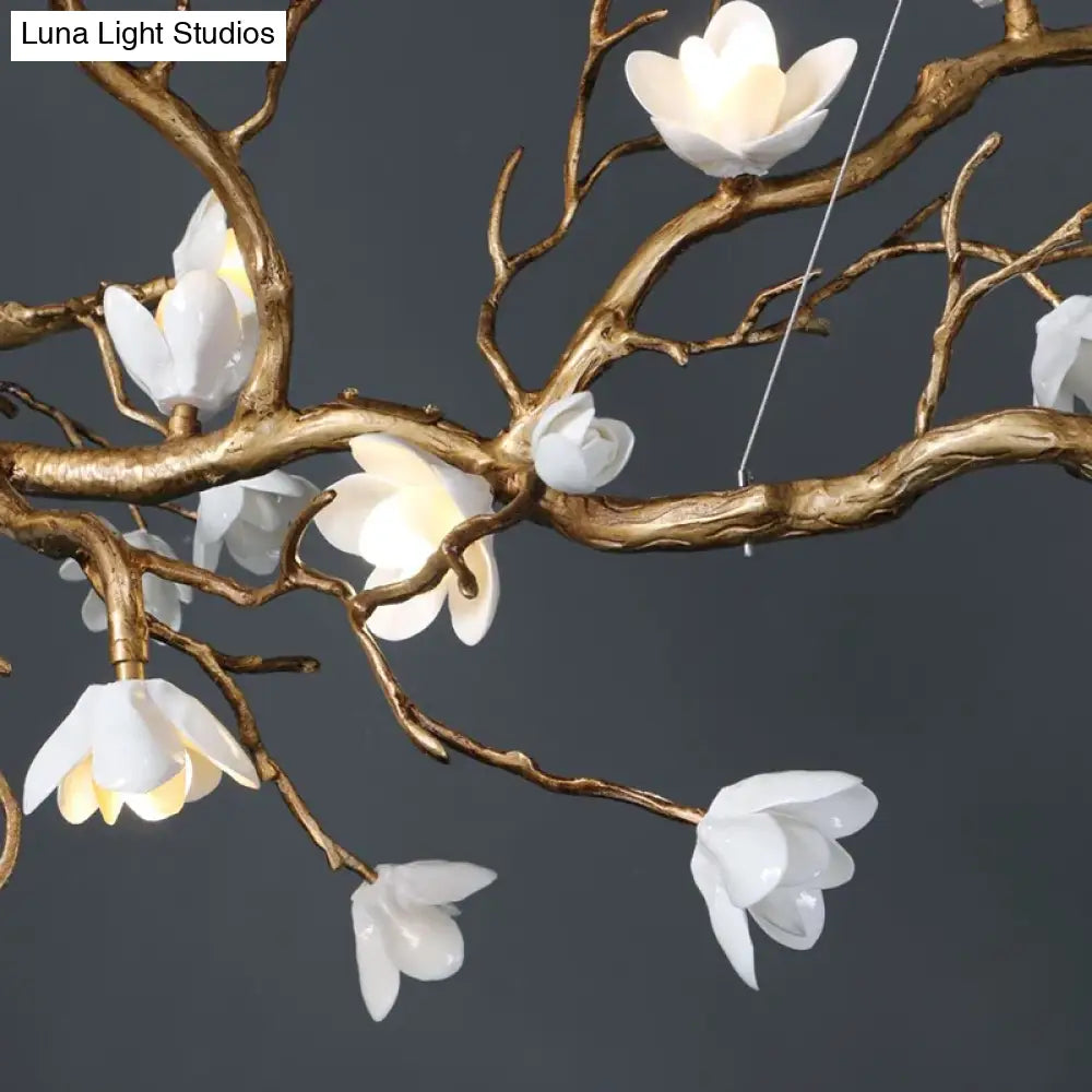 Nordic Ceramic &amp; Copper Branch Chandelier – Modern Luxury Lighting