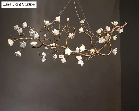 Nordic Ceramic &amp; Copper Branch Chandelier – Modern Luxury Lighting