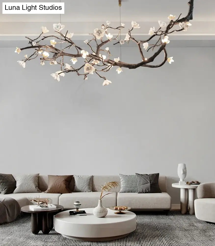 Nordic Ceramic &amp; Copper Branch Chandelier – Modern Luxury Lighting