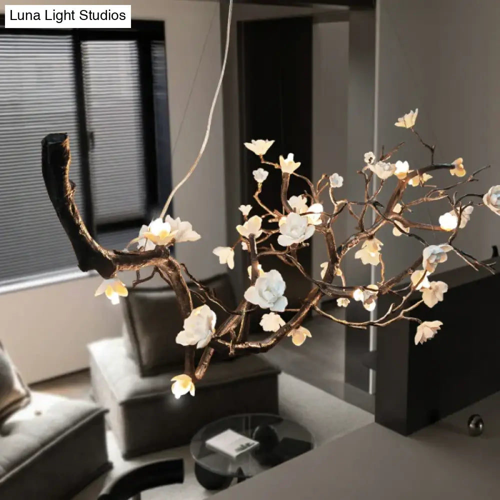 Nordic Ceramic &amp; Copper Branch Chandelier – Modern Luxury Lighting