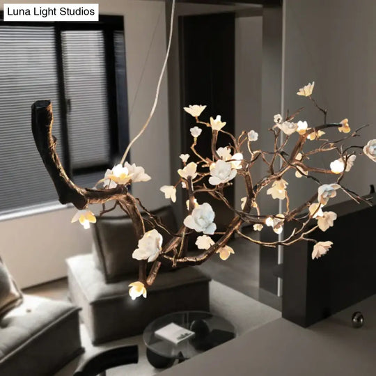 Nordic Ceramic &amp; Copper Branch Chandelier – Modern Luxury Lighting