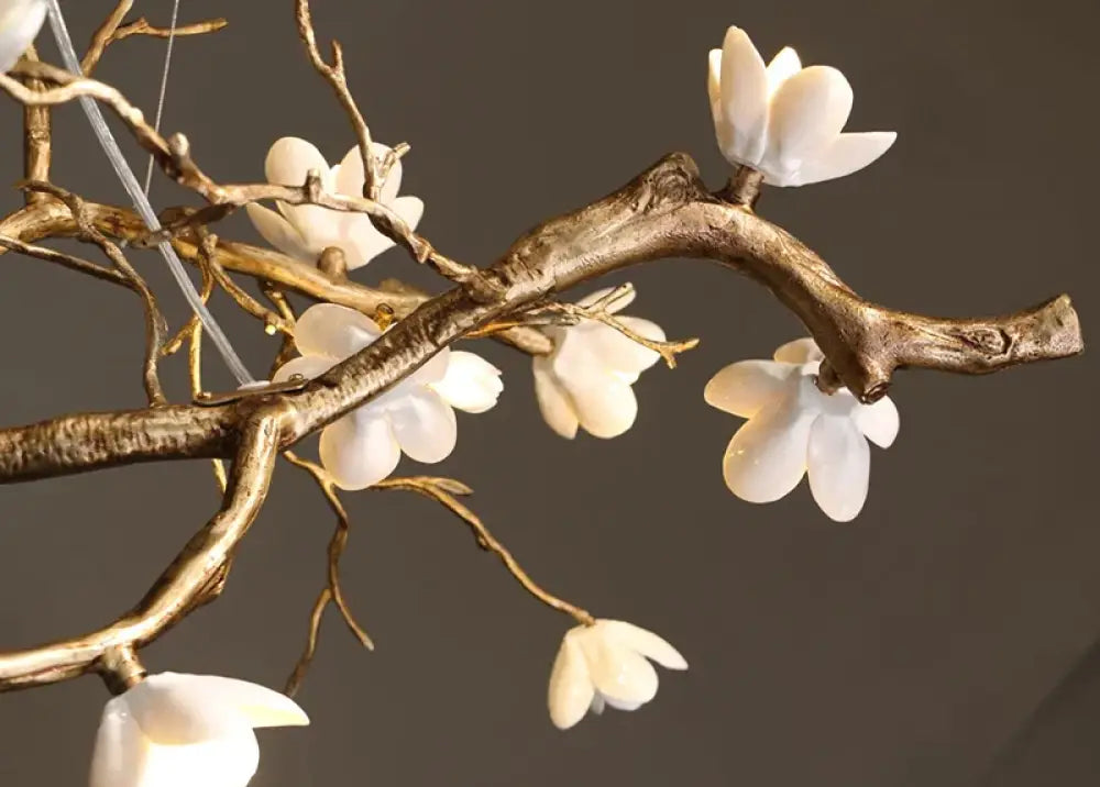 Nordic Ceramic &amp; Copper Branch Chandelier – Modern Luxury Lighting