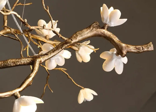 Nordic Ceramic &amp; Copper Branch Chandelier – Modern Luxury Lighting
