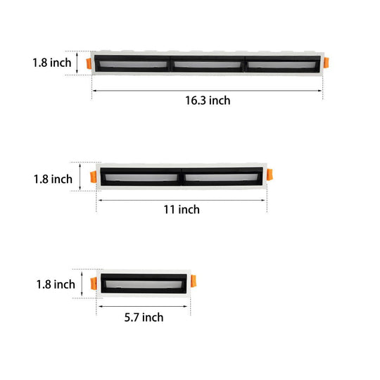 Embedded LED Anti-Glare Wall Washer Recessed Polarized Spotlight