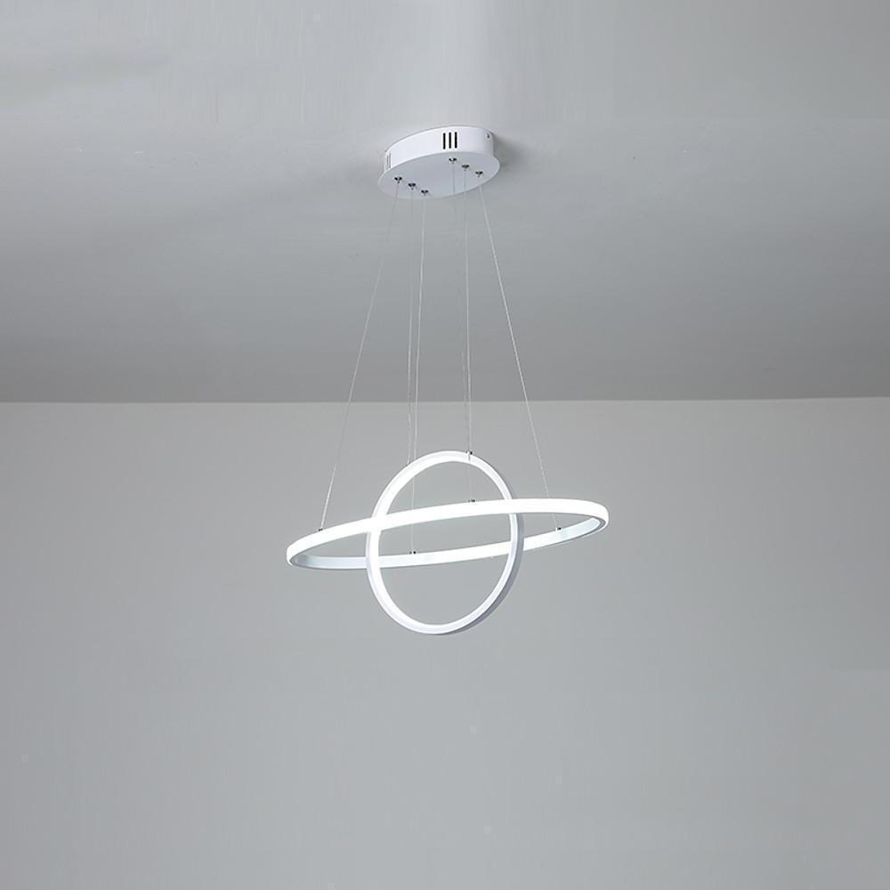 Two Circles LED Metal Adjustable Modern Chandelier
