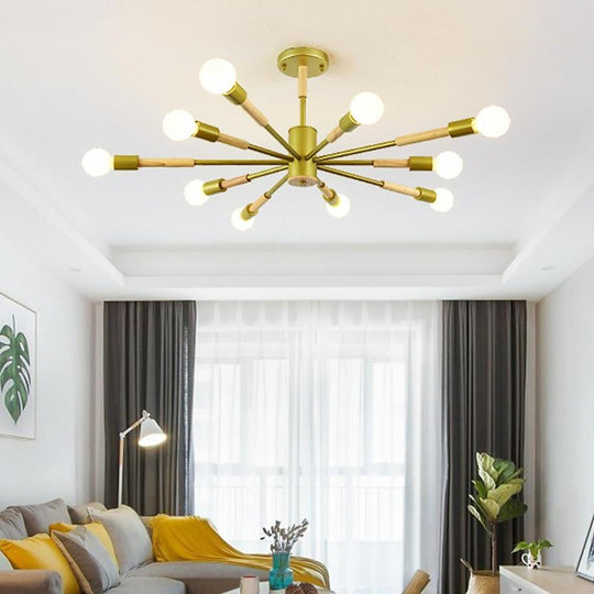 10 Light LED Nordic Style Flush Mount Ceiling Light Chandelier