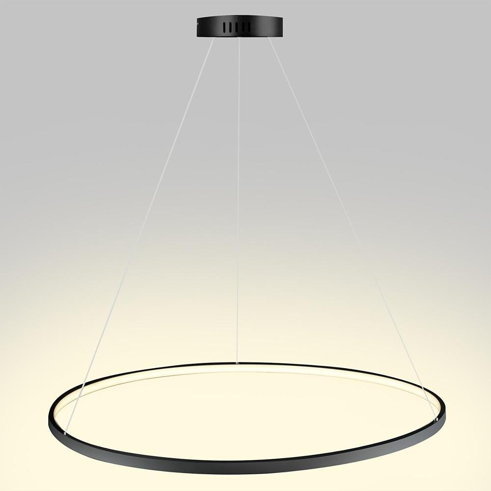 Round Geometric 30 W Single-Ring Integrated LED Pendant – Modern &amp; Dimmable