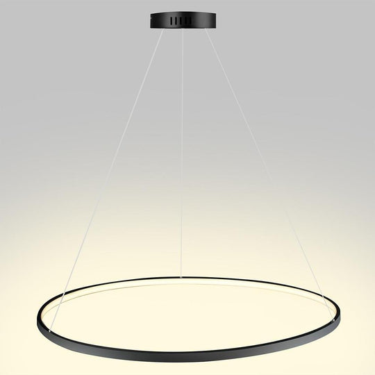 Round Geometric 30 W Single-Ring Integrated LED Pendant – Modern &amp; Dimmable