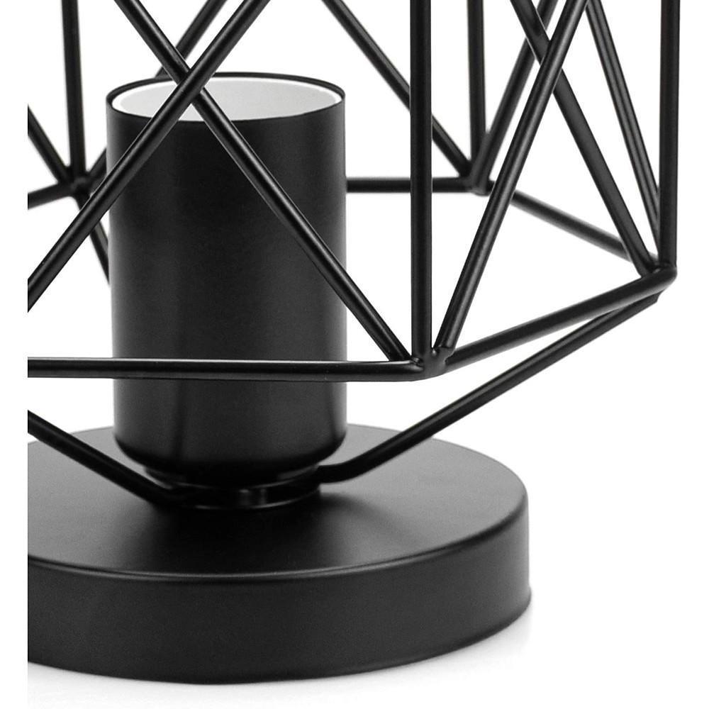 Wire Frame Lantern Outdoor Semi Flush Mount LED Ceiling Light