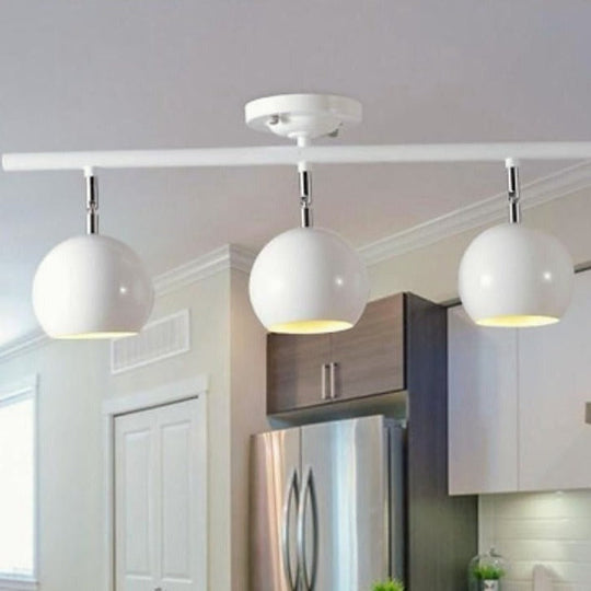 3-Light Bowled Metal Semi-Flush Mount LED Ceiling Light – Modern &amp; Bright
