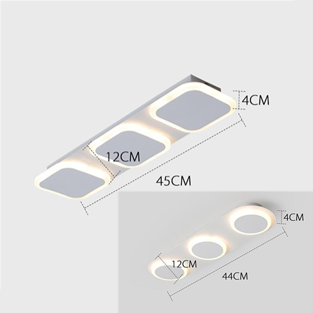 Combination Square Linear LED Flush Mount Ceiling Light