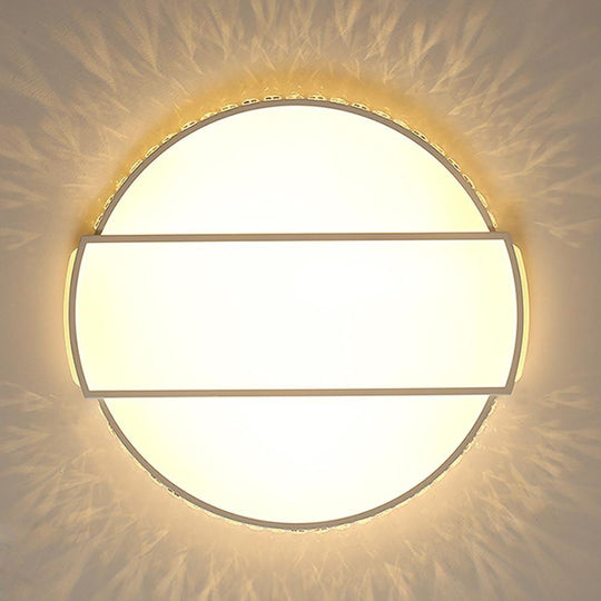 Circle Rectangular Flush Mount LED Ceiling Light with Single Ambient Light
