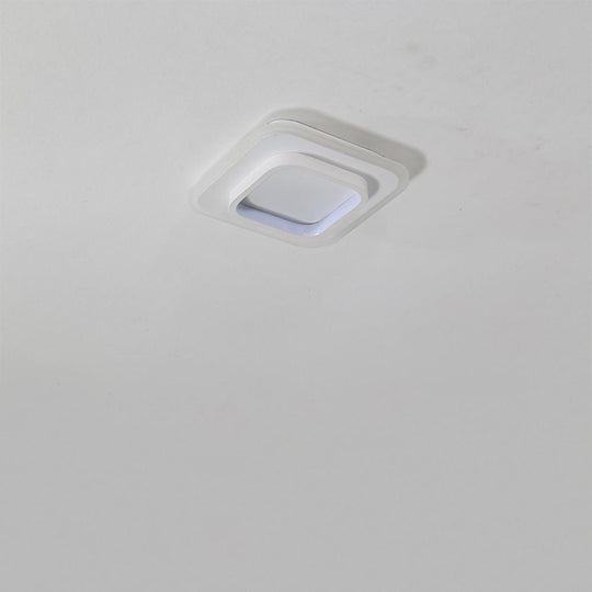 Double Square Shaped Flush Mount LED Ceiling Light for Kitchen Sink