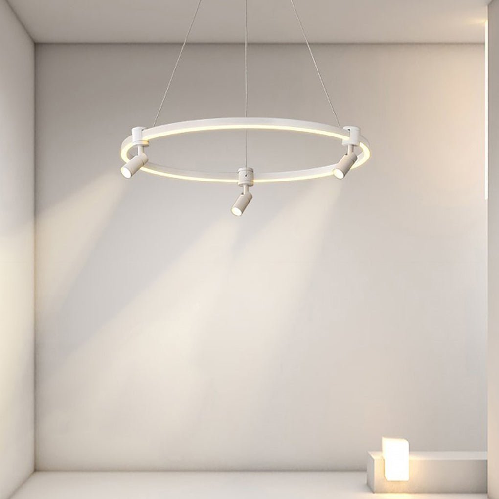 3-Head Spotlight Linear LED Chandelier with Remote Control