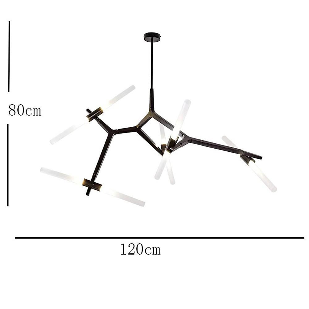 Industrial Sputnik 10-Light LED Chandelier – Black &amp; Gold