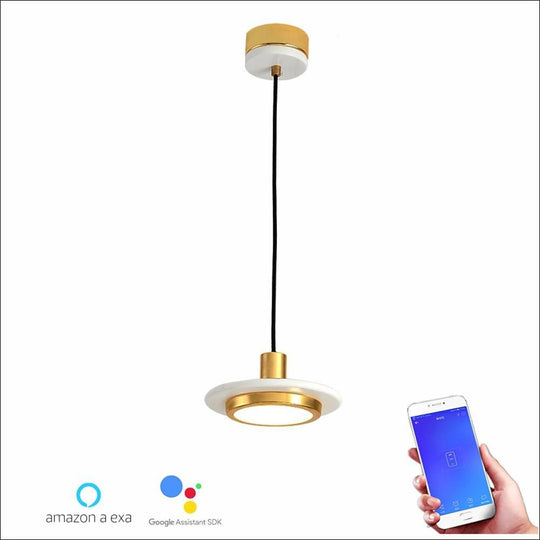 Traditional Classic Metal &amp; Acrylic Pendant Light – Modern Nordic LED Circle Design