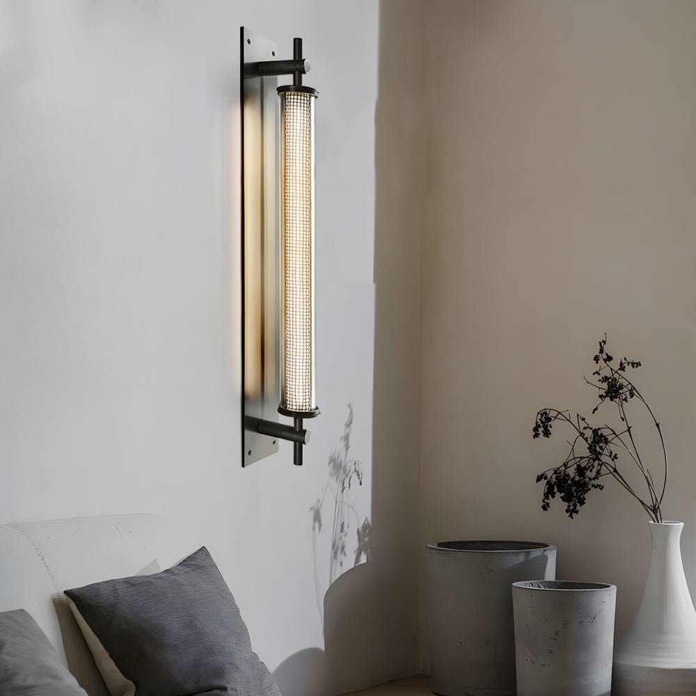 Industrial Black Stainless Steel Long Metallic Tube Wall Light – 19.7&
