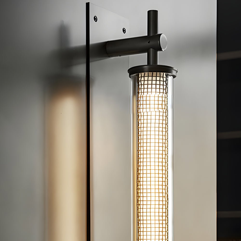 Industrial Black Stainless Steel Long Metallic Tube Wall Light – 19.7&