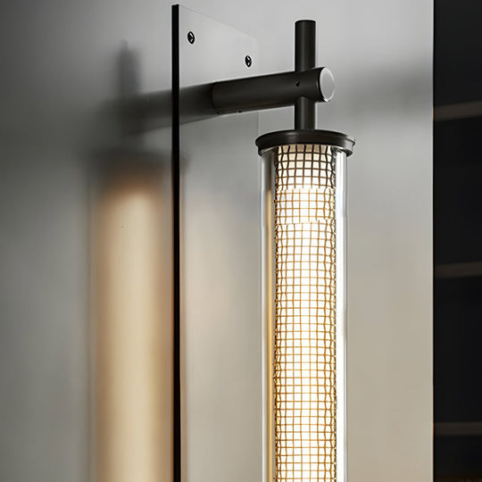 Industrial Black Stainless Steel Long Metallic Tube Wall Light – 19.7&