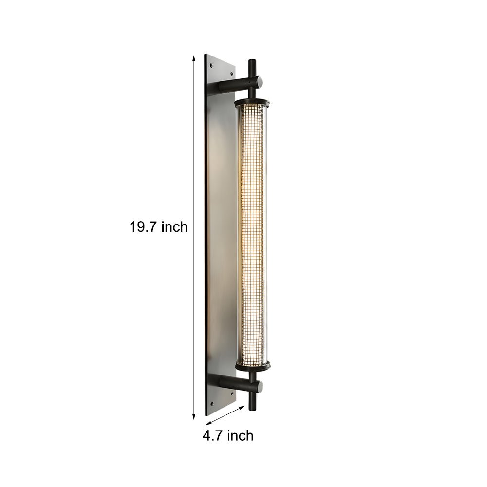 Industrial Black Stainless Steel Long Metallic Tube Wall Light – 19.7&