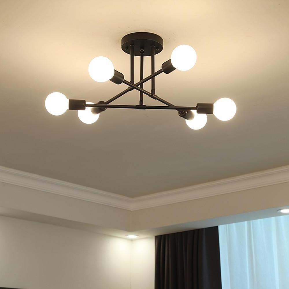 6-Light Globe LED Sputnik Chandelier