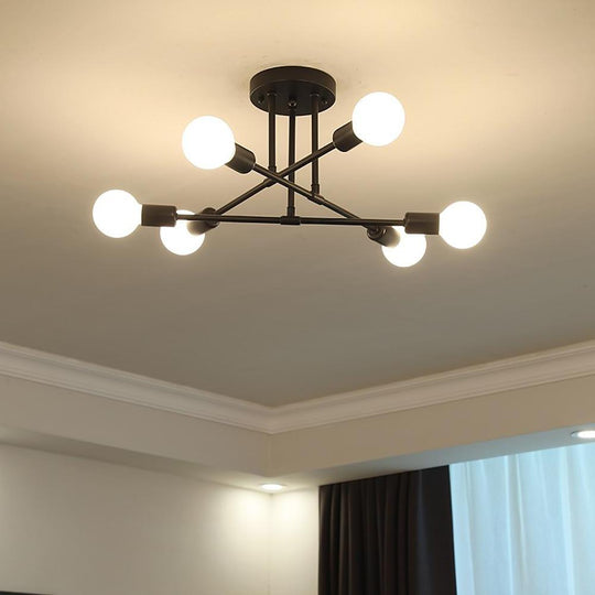 6-Light Globe LED Sputnik Chandelier