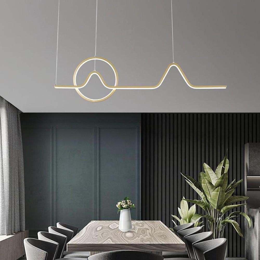 Minimalist Waves &amp; Circles Design Modern LED Pendant Light