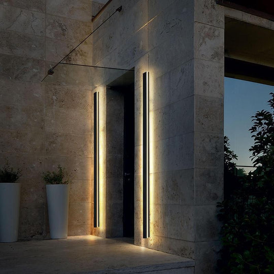Long LED Linear Lights Dimmable RGB Black Minimalist Wall Lights