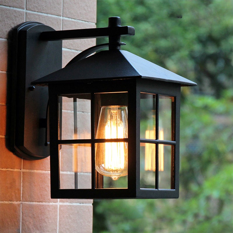 Minimalist Square Glass LED Outdoor Wall Lantern