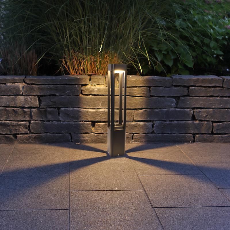 Quadruple-Sided Aluminum LED Bollard Lights with Open Design