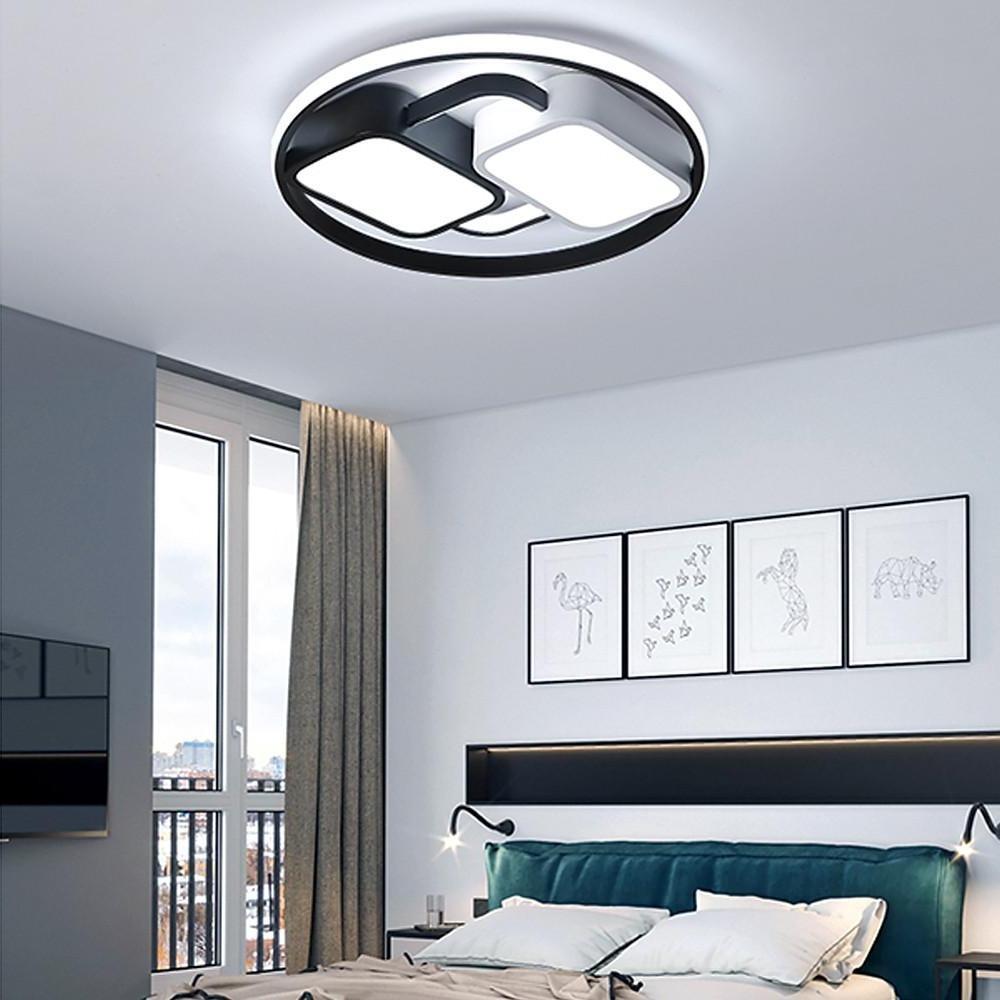 Circles Rectangles Dimmable LED Modern Ceiling Light Flush Mount