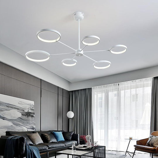 Mini Sputnik Modern Metal &amp; Silica Gel LED Chandelier