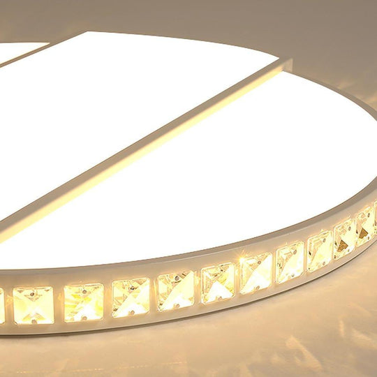 Circle Rectangular Flush Mount LED Ceiling Light with Single Ambient Light