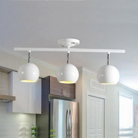 3-Light Bowled Metal Semi-Flush Mount LED Ceiling Light – Modern &amp; Bright