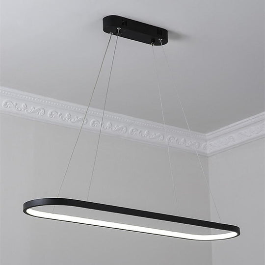 Rounded Rectangle LED Pendant Light for Kitchen