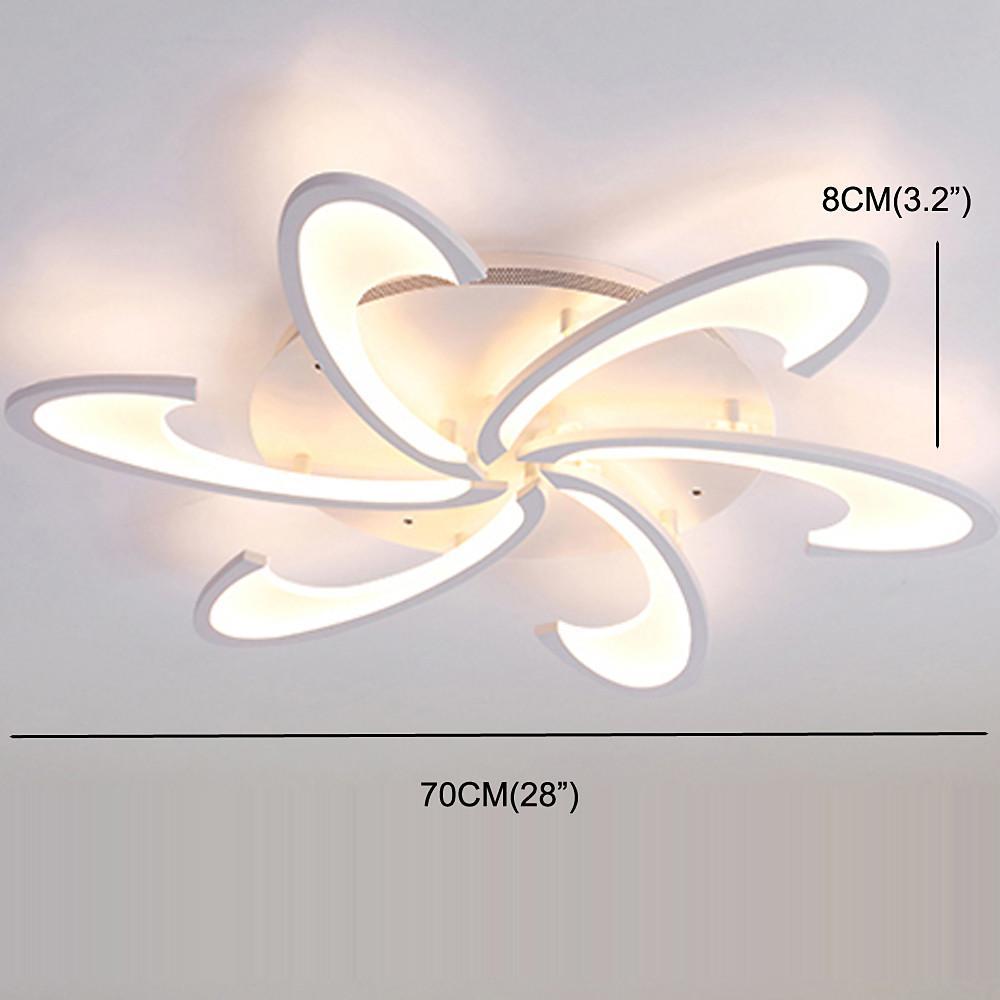 Modern Geometric Wave Flush Mount LED Circle Ceiling Light