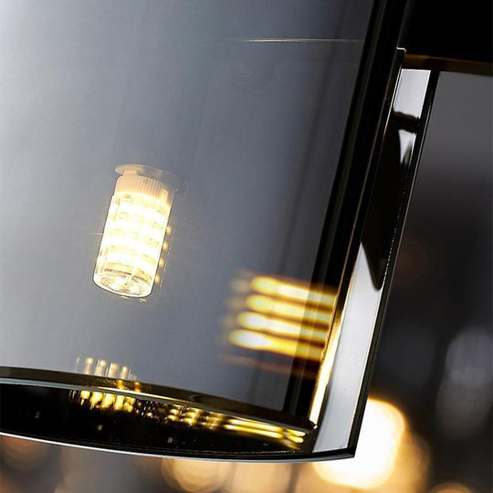 Circular LED Electroplated Chandelier with Acrylic Shades – 9 Lights