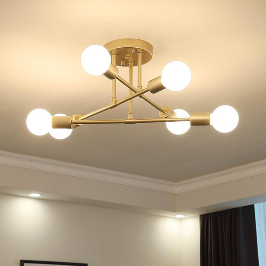 6-Light Globe LED Sputnik Chandelier