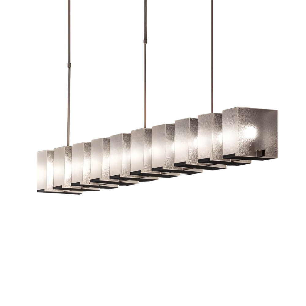 Long Creative Glass Personalized LED Post Modern Dining Room Chandelier