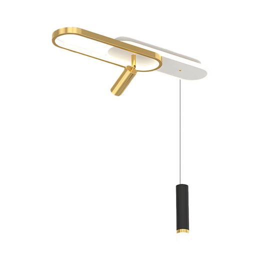 Modern Ceiling Light with Spotlights &amp; Hanging Lamp – LED