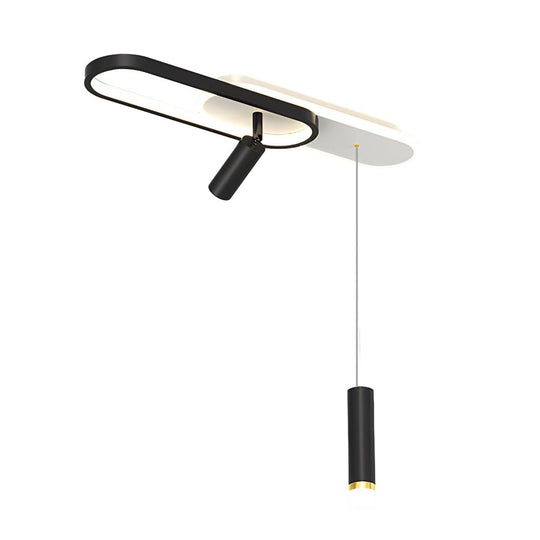 Modern Ceiling Light with Spotlights &amp; Hanging Lamp – LED