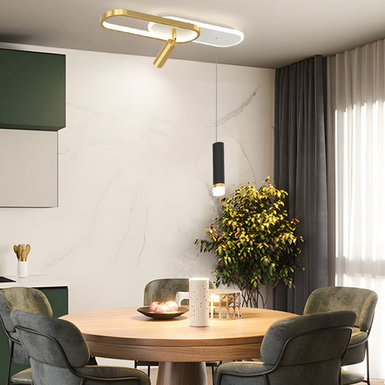 Modern Ceiling Light with Spotlights &amp; Hanging Lamp – LED